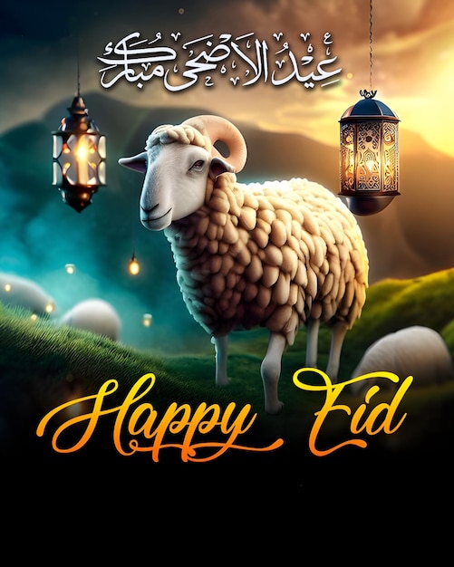 Projekt Eid al Adha z latarnią owiec