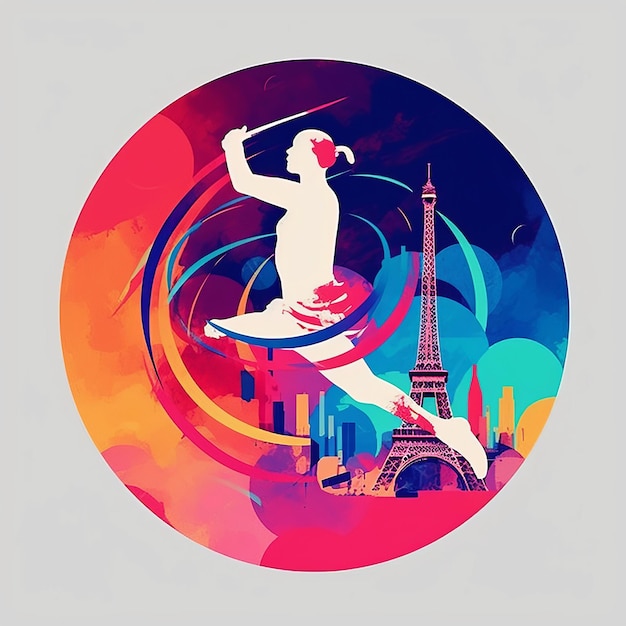 projekt graficzny Igrzysk Olimpijskich w Paryżu 2024 pomysł graficzny na koszulkę pomysły na projekt logo sport olimpijski