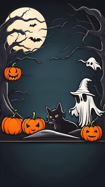 Projekt ilustracji plakatu na Halloween