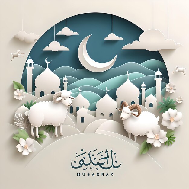 Projekt karty Eid Mubarak