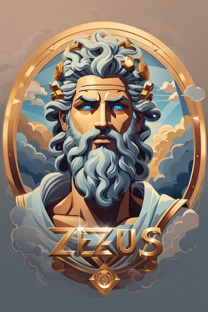 Zdjęcie projekt logo ilustracji zeusa