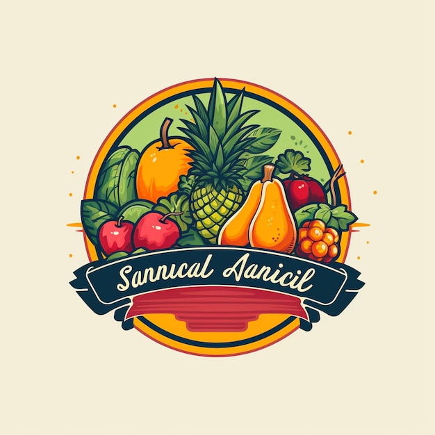 Zdjęcie projekt logo mieszanki owoców