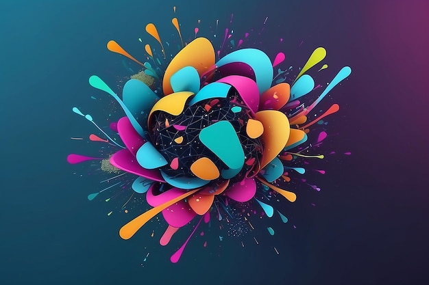 Projekt logo z różnymi kolorami tła generatywny ai