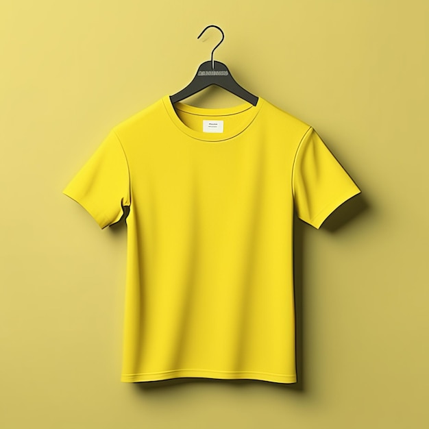 Projekt makiety pustej żółtej koszulki