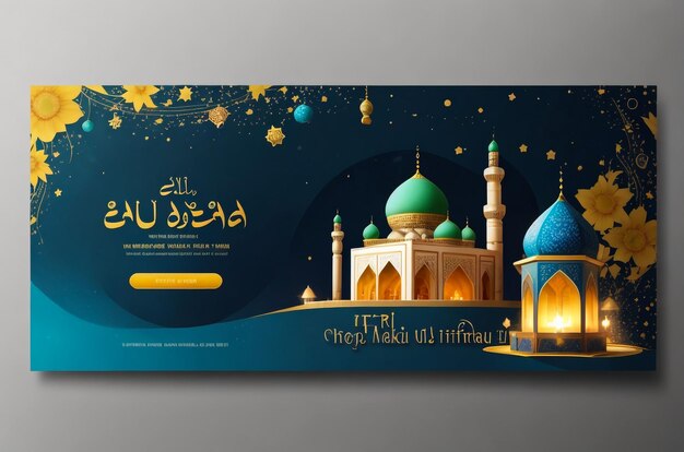 Projekt okładki świętego Ramadanu Islam Ramadan