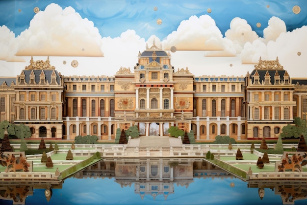 Projekt Pałacu Wersalskiego w Paryżu we Francji