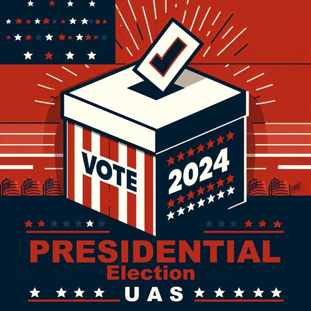 Projekt plakatów amerykańskich wyborów prezydenckich w 2024 roku
