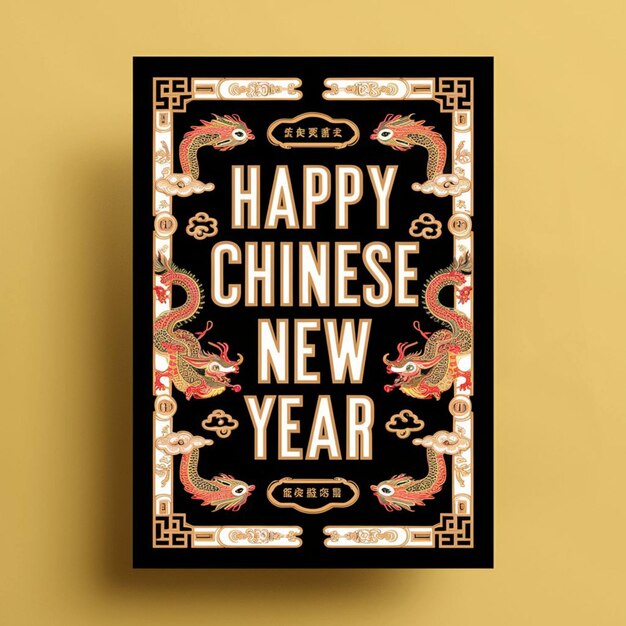 Zdjęcie projekt plakatów chińskiego nowego roku