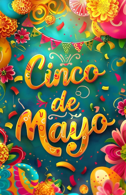 Zdjęcie projekt plakatów cinco de mayo