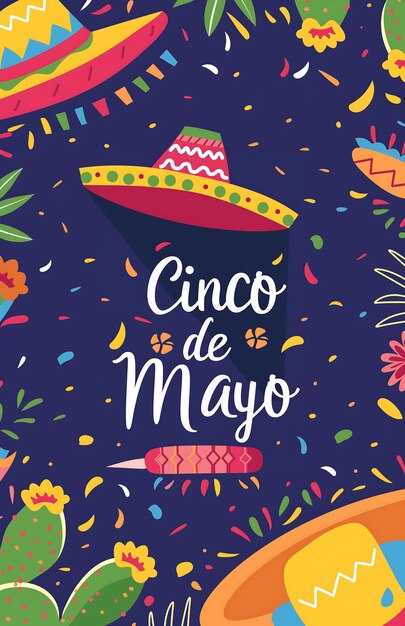 Zdjęcie projekt plakatów cinco de mayo