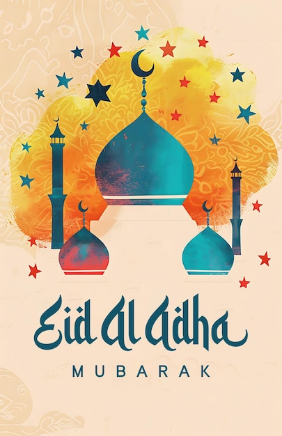 Projekt plakatów Eid Al Adha MUBARAK