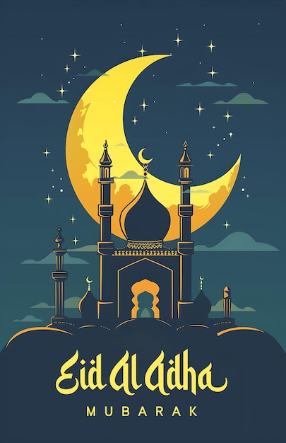 Projekt plakatów Eid Al Adha MUBARAK