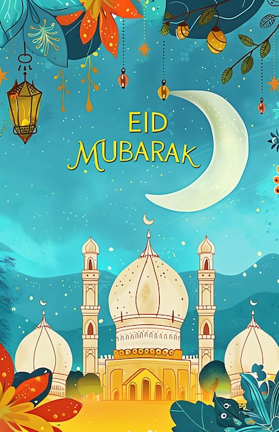 Projekt plakatów EID MUBARAK