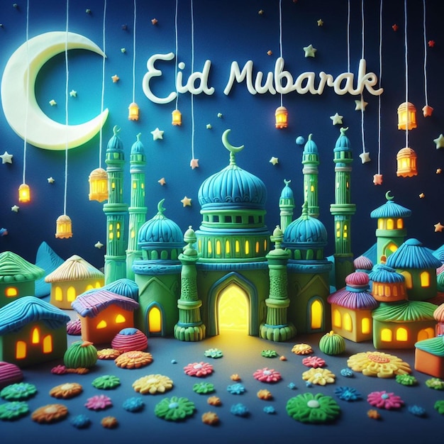 Projekt plakatów Eid Mubarak