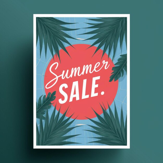 Zdjęcie projekt plakatów na letnią sprzedaż