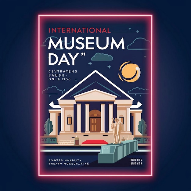 Zdjęcie projekt plakatów na międzynarodowy dzień muzeów