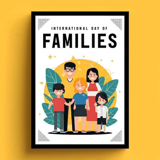Zdjęcie projekt plakatów na międzynarodowy dzień rodziny