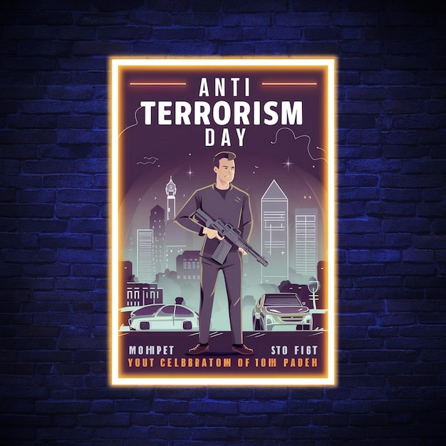 Projekt plakatów Narodowego Dnia Zwalczania Terroryzmu
