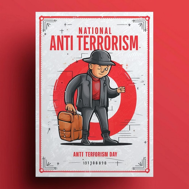 Zdjęcie projekt plakatów narodowego dnia zwalczania terroryzmu