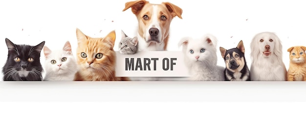 Projekt plakatów w mediach społecznościowych z promocją adopcji zwierząt domowych Adoptuj mnie baner z uroczymi psami zabawnymi kotami wzorami odciskami łap