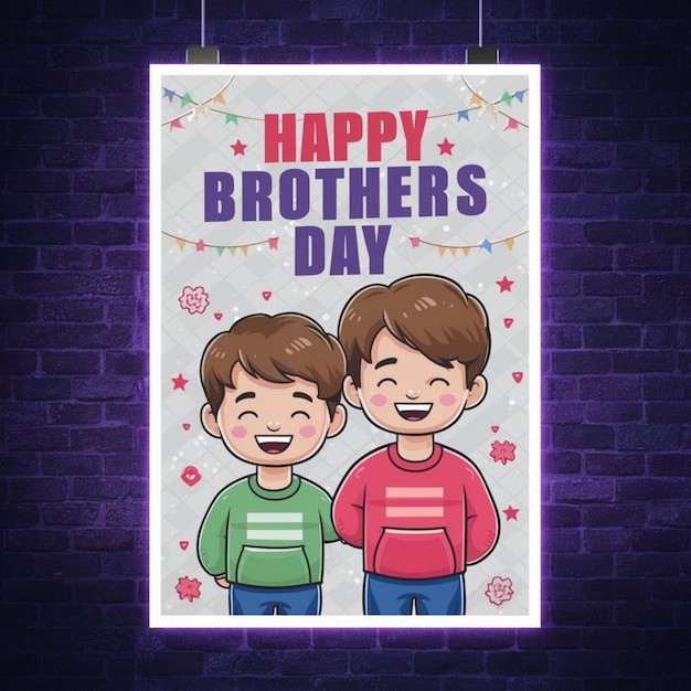Zdjęcie projekt plakatów z okazji dnia braci