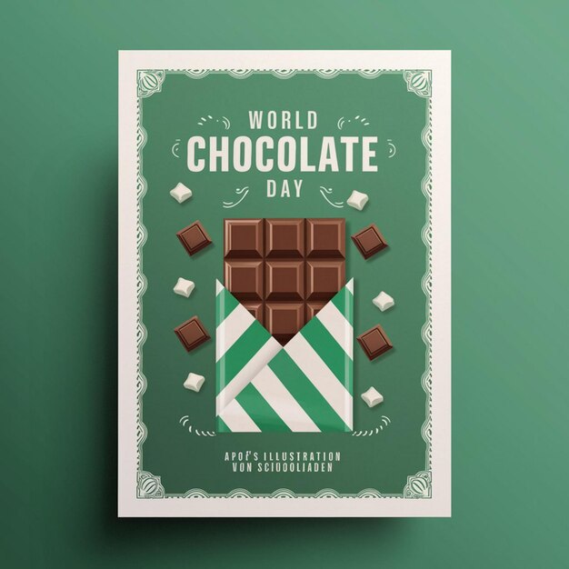 Zdjęcie projekt plakatów z okazji światowego dnia czekolady