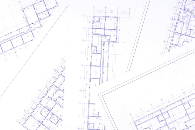Projekt planu domu Tło rysunku technicznego