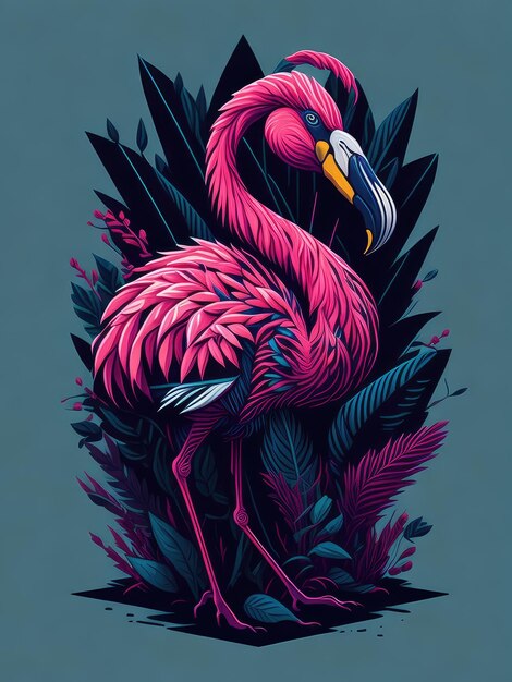 Zdjęcie projekt sztuki flaminga ai generative