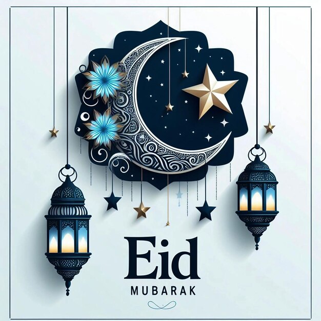 Zdjęcie projekt tła eid mubarak