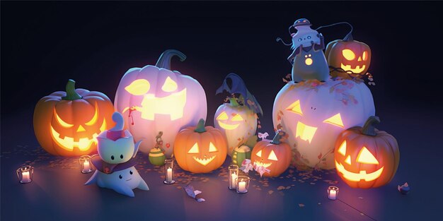 Projekt tła halloween 3d