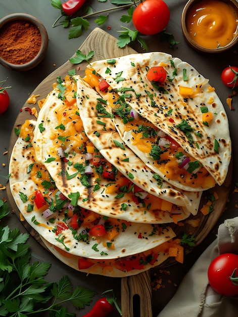 Projekt tła plakatów żywnościowych Żywe święto meksykańskich smakołyków kulinarnych i kulturowych