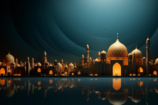 Projekt tła religijnego festiwalu islamskiego Eid Mubarak