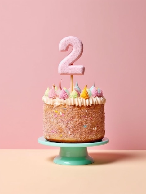 Zdjęcie projekt tortu na urodziny 2-letniego dziecka