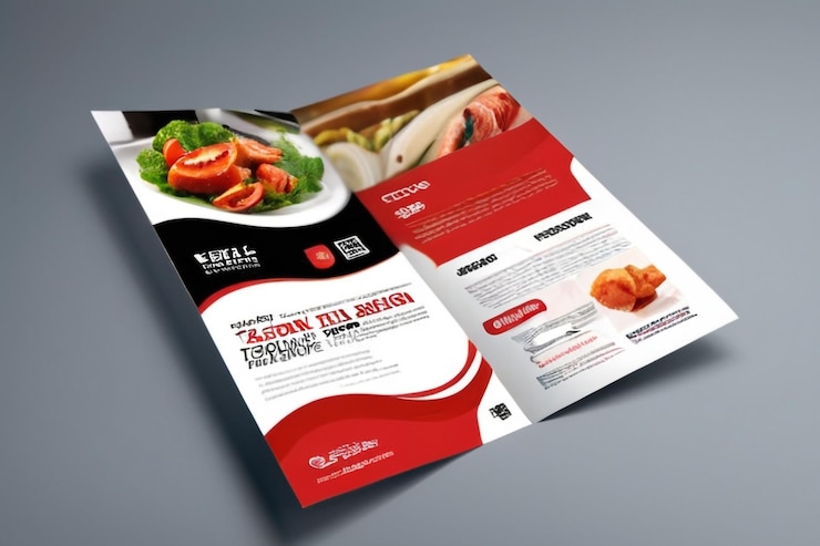 Zdjęcie projekt ulotki restauracyjnej delicious food social media marketing web banner szablon
