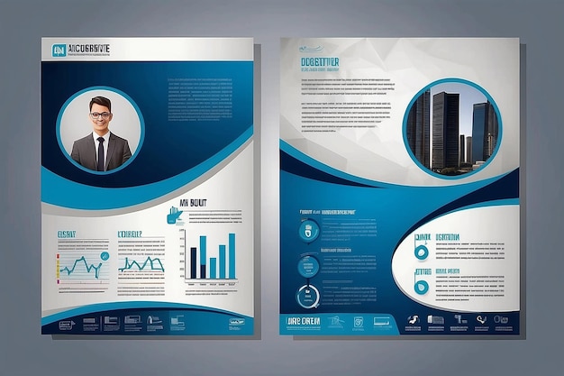 Projekt wektorowy szablonu dla broszury AnnualReport Magazine Poster Corporate Presentation