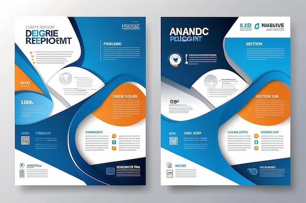 Projekt wektorowy szablonu dla broszury AnnualReport Magazine Poster Corporate Presentation