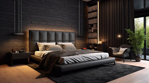 Projekt wnętrza przytulnej i stylowej sypialni