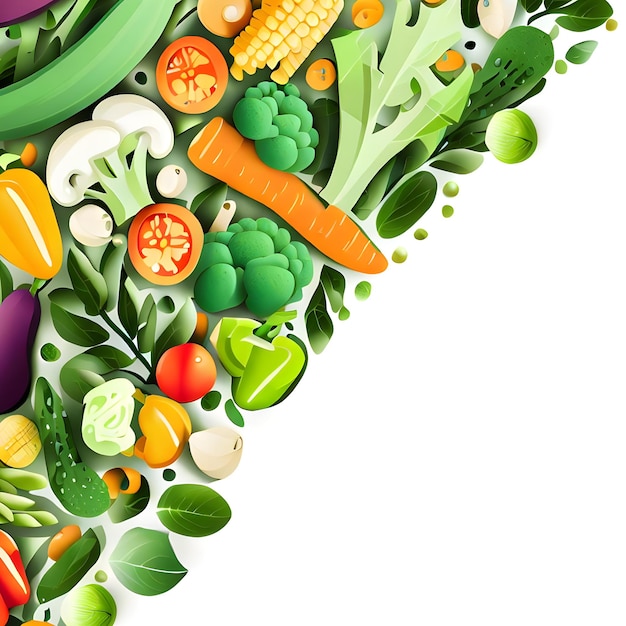 projekt zdrowej żywności z żywymi warzywami