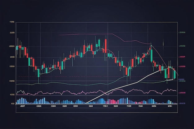 projektowanie ilustracji biznesowej wektorowej wykresy giełdowe lub handel na rynku walutowym