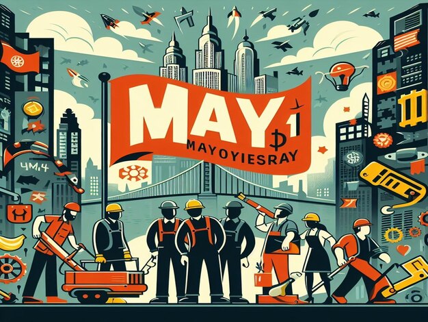 Projektowanie na 1 maja Międzynarodowy Dzień Pracy i Dzień Maja