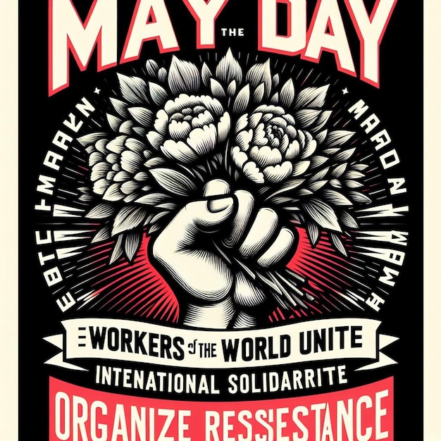 Zdjęcie projektowanie na 1 maja międzynarodowy dzień pracy i dzień majowy