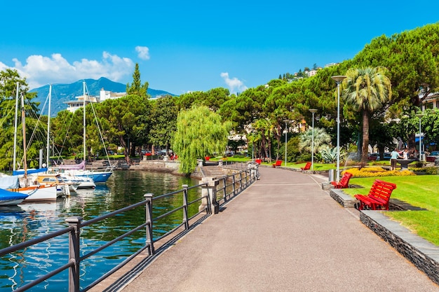 Promenada miasta Locarno Jezioro Maggiore