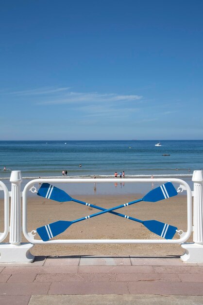 Promenarda i plaża, Ribadesella, Austurias, Hiszpania