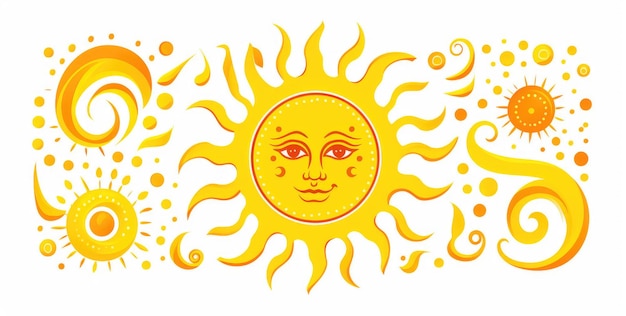 Promieniejące uśmiechy tańca słonecznego generatywny AI Sunscape