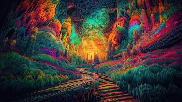 Promienny las w fantastycznych kolorach