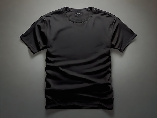 Zdjęcie prosta czarna koszulka do wzoru makiety