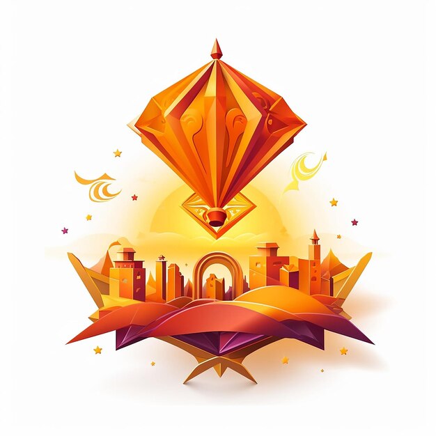 Proste 3D logo Makar Sankranti