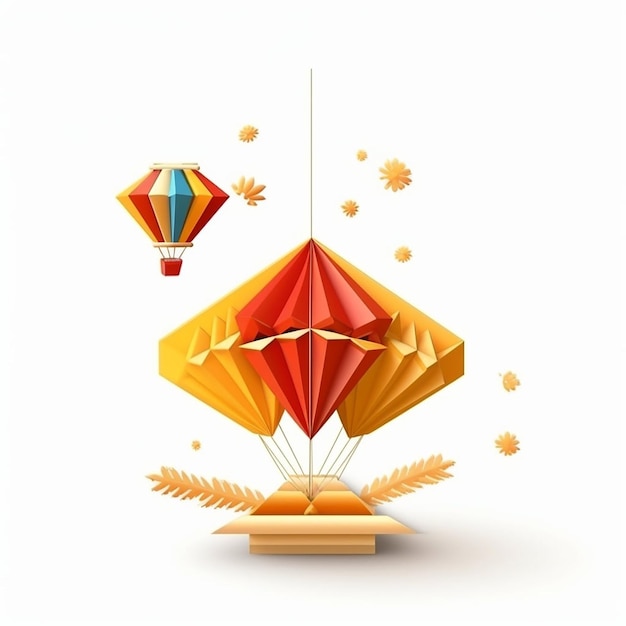 Proste 3D logo Makar Sankranti