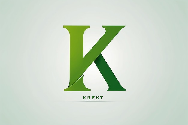 Proste Zielone Początkowe Litery K Logo Projekt Koncepcji Szablon