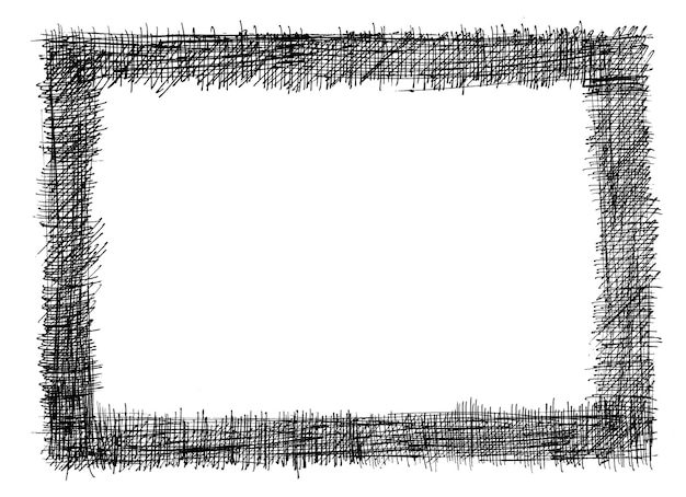 Zdjęcie prostokątna ramka narysowana długopisem